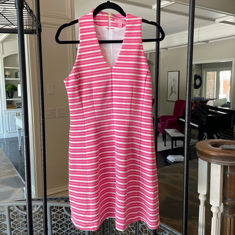Lilly Pulitzer pink and white stripe tank dress